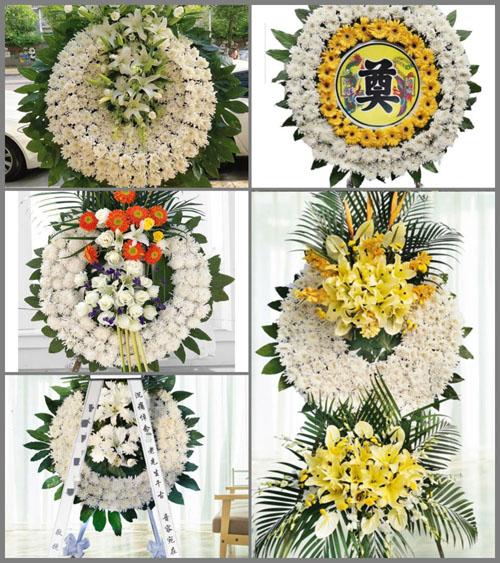 四川成都彭州市桂花镇双林村花圈速递