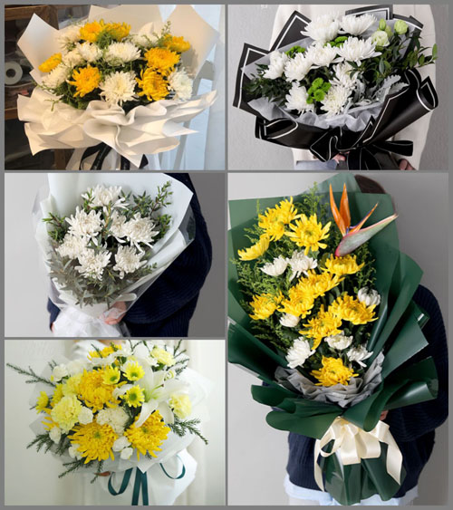 四川成都彭州市桂花镇双林村白事花束代送